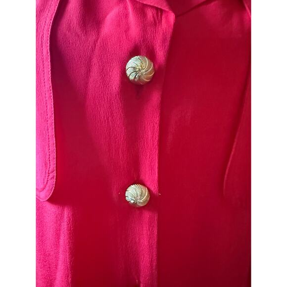 Vintage YL Studio 100% Silk Long Sleeve Blouse Size 8 - Picture 4 of 8